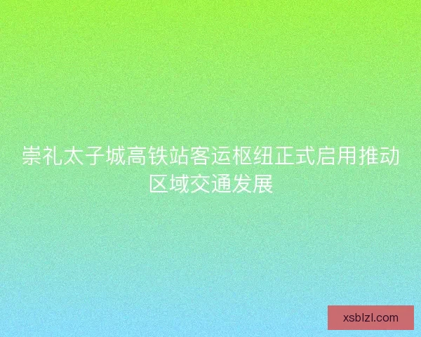 崇礼太子城高铁站客运枢纽正式启用推动区域交通发展 崇礼太子城高铁站客运枢纽正式启用推动区域交通发展